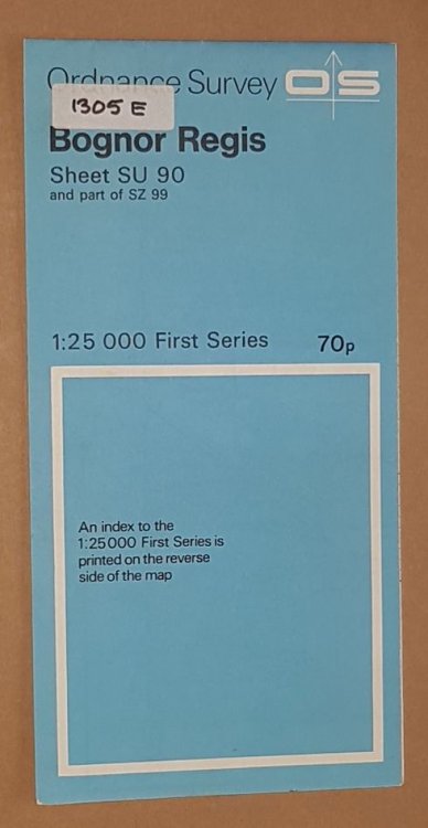Bognor Regis. 1:25000 First Series Map Sheet SU 90 and part of SZ 99