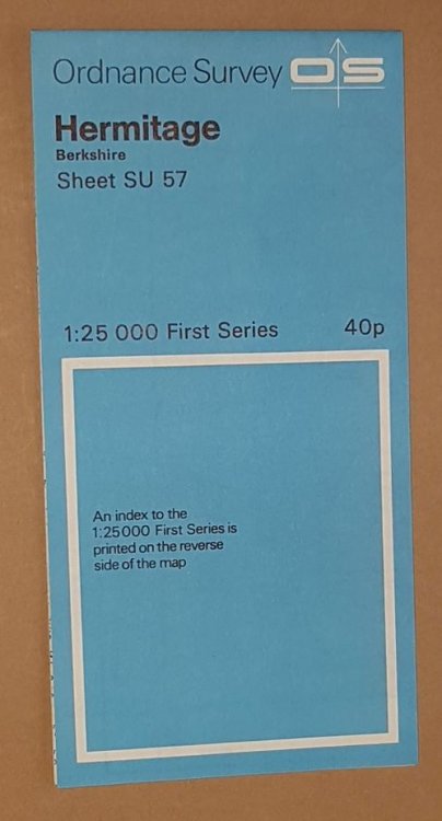 Hermitage (Berkshire). 1:25000 First Series Map Sheet SU 57