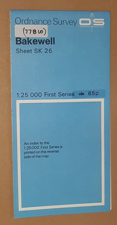 Bakewell. 1:25000 First Series Map Sheet SK 26
