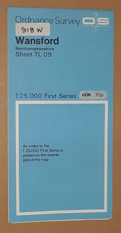 Wansford, Northamptonshire. 1:25000 First Series Map Sheet TL 09
