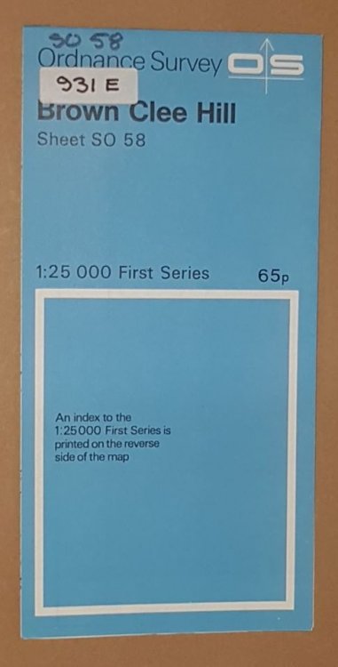 Brown Clee Hill. 1:25000 First Series Map Sheet SO 58