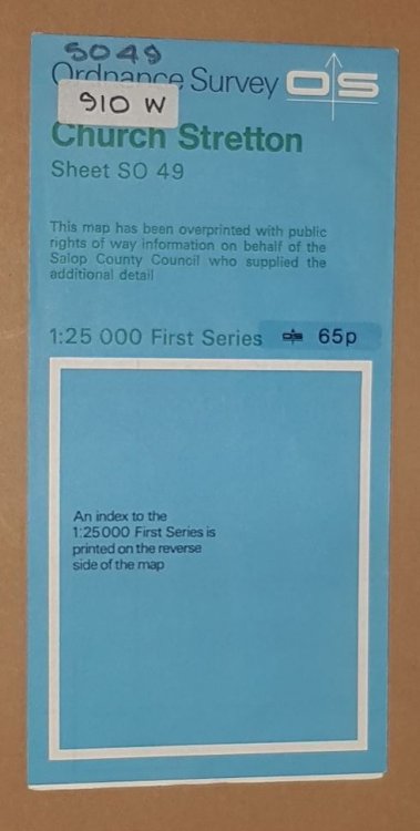 Church Stretton. 1:25000 First Series Map Sheet SO 49