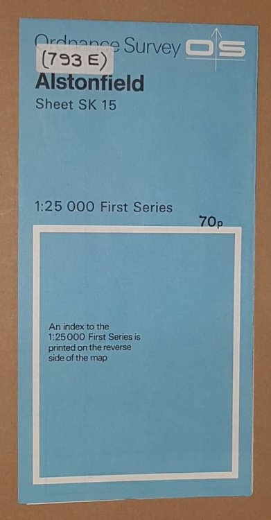 Alstonfield. 1:25000 First Series Map Sheet SK 15