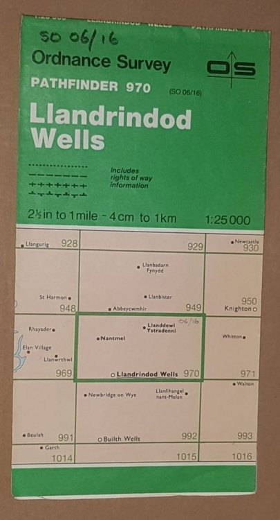 Llandrindod Wells. 1:25000 Pathfinder Map Sheet 970 (SO06/16)