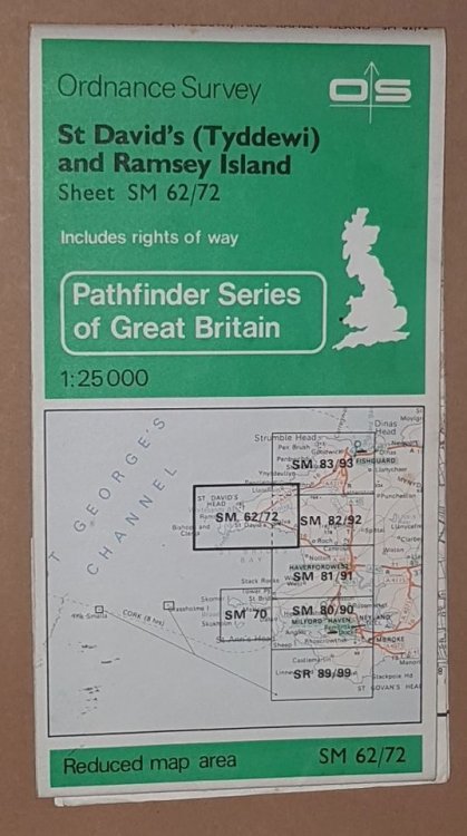 St David's (Tyddewi) and Ramsey Island Pathfinder Map Sheet SM 62/72