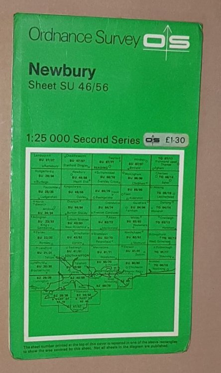 Newbury. 1:25000 Second Series Map Sheet SU 46/56