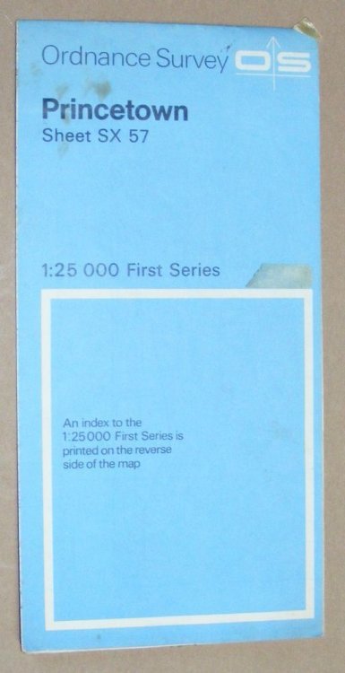 Princetown. 1:25000 First Series Map Sheet SX 57