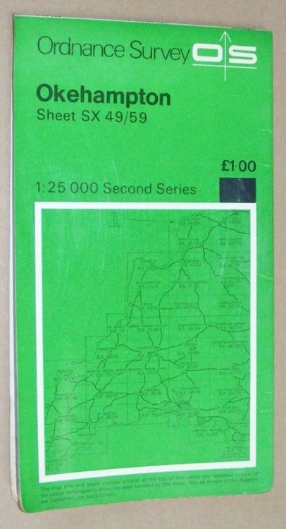 Okehampton. 1:25000 Second Series Map Sheet SX 49/59