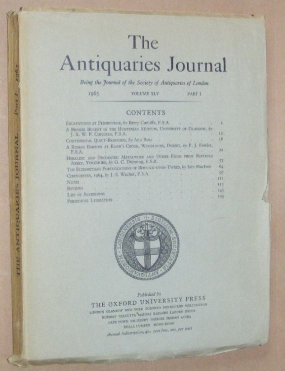 The Antiquaries Journal 1965, Vol. XLV Part I