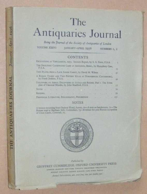 The Antiquaries Journal January - April 1956, Vol. XXXVI Numbers 1, 2