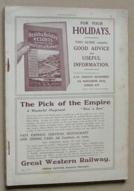 The Railway and Travel Monthly no.63 vol.11, July 1915