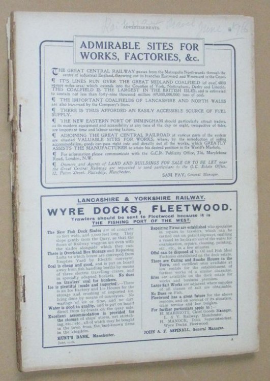 The Railway and Travel Monthly no.74 vol.12, June 1916