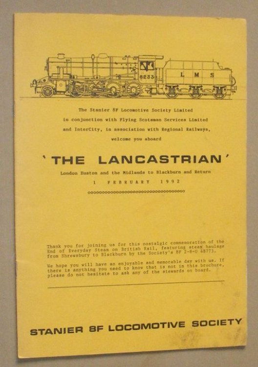 The Lancastrian, London Euston and the Midlands to Blackburn and Return 1 February 1992