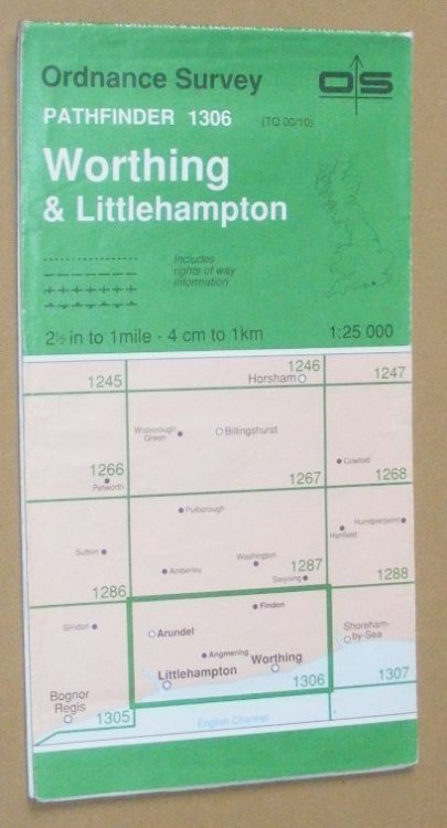 Worthing & Littlehampton 1:25000 Pathfinder Map Sheet 1306 (TQ 00/10)