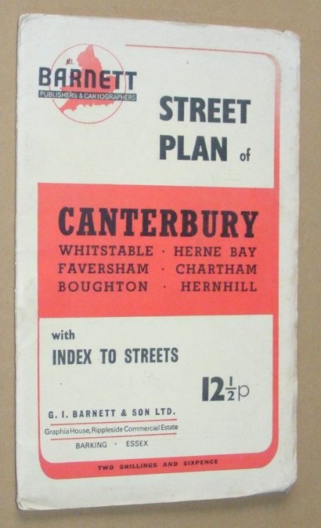 Barnett Street Plan of Canterbury, etc, with index to streets