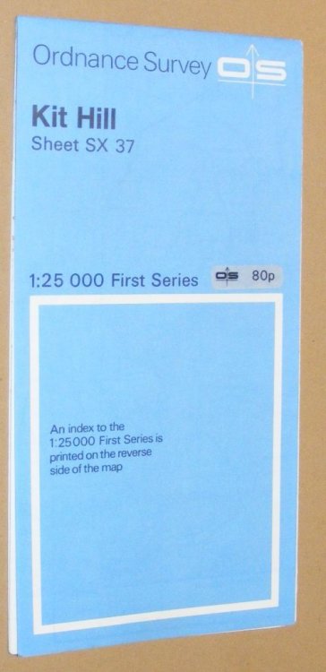 Kit Hill. 1:25000 First Series Map Sheet SX 37
