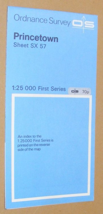 Princetown. 1:25000 First Series Map Sheet SX 57