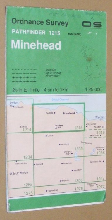Minehead. 1:25000 Pathfinder 1215 (Sheet SS 84/94)