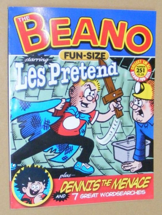 Fun Size Beano No.251. Les Pretend is Boardering on the Ridiculous; Dennis the Menace plays 'Ready, Steady, Cookery!'