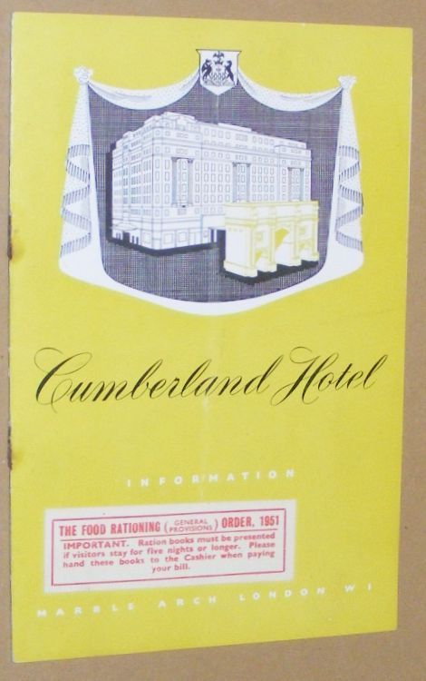 Cumberland Hotel, Marble Arch, London W 1: Information