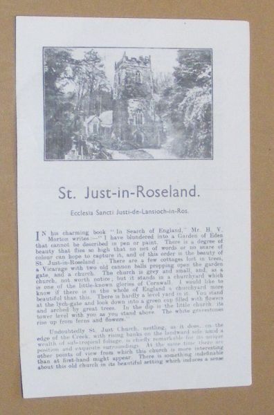 St Just-in-Roseland (Ecclesia Sancti Justi-de-Lansloch-in-Ros)