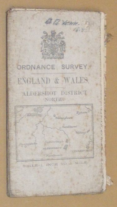 Aldershot District (North). Ordnance Survey England & Wales (Third Edition) Sheet 24 (Large Sheet Series), Scale 1 inch to a mile
