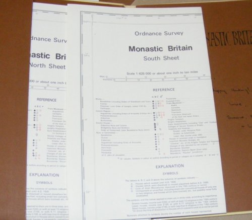 Monastic Britain. Scale 1:625000 about ten miles to one inch
