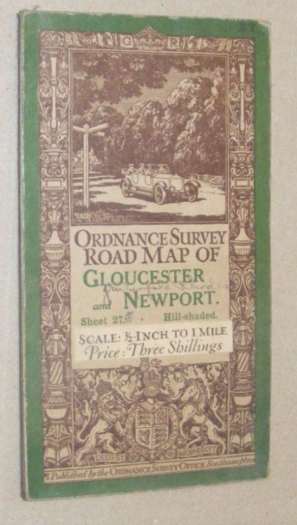 Ordnance Survey Road Map of Gloucester and Newport, Hill-shaded. Sheet 27. -inch to 1 mile
