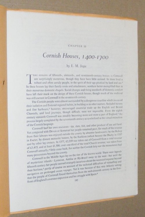 Cornish Houses, 1400 - 1700