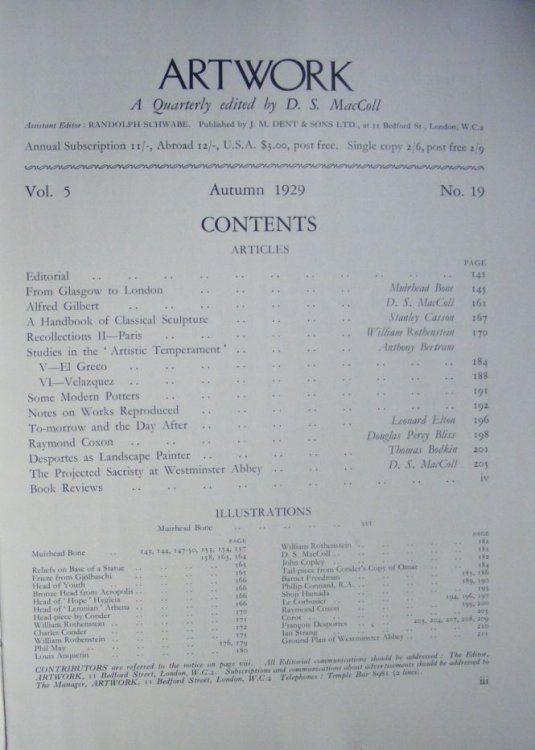 Artwork: a quarterly, no.19, 1929