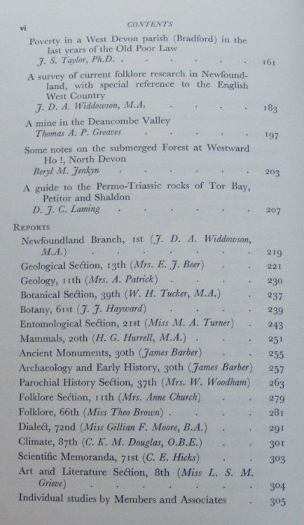 Report and Transactions of the Devonshire Association for the Advancement of Science, Literature and Art Volume 101, Dawlish 1969