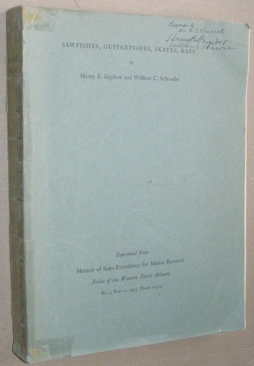Sawfishes, Guitarfishes, Skates, Rays (Fishes of the Western North Atlantic, No.1, Part 2, 1953. Pages 1-514)
