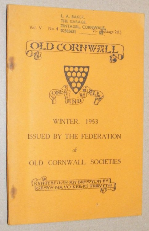 Image for Old Cornwall vol.V, no.4, Winter 1953 Old Cornwall vol.V, no.4, Winter 1953