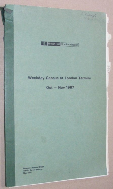 Weekday Census at London Termini October - November 1967
