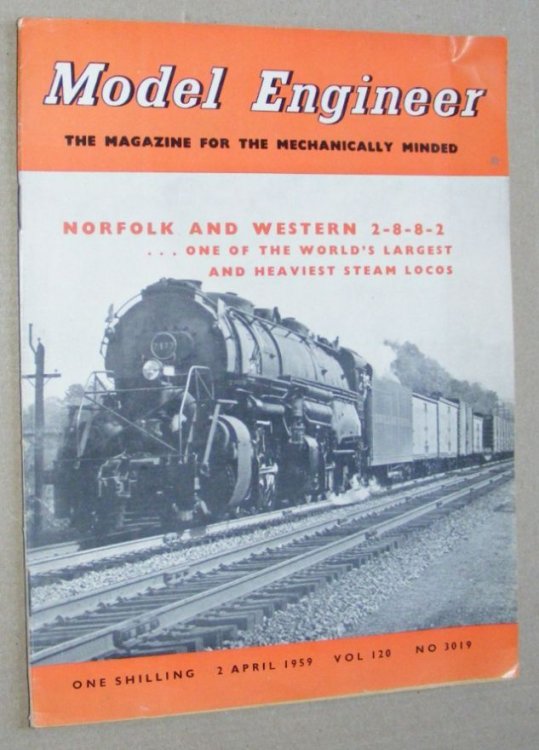 Model Engineer 2 April 1959, vol.120 no. 3019. The magazine for the mechanically minded