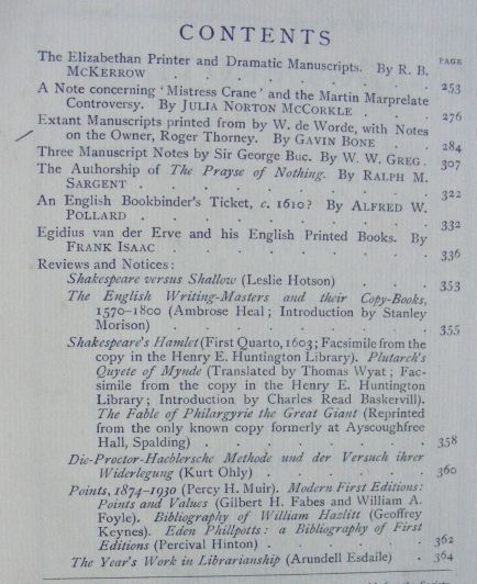 Transactions of the Bibliographical Society, New [Fourth] Series, vol.XII, no.3, Dec. 1931