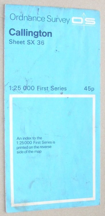 Callington. 1:25000 First Series Map Sheet SX 36