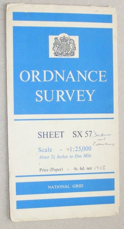Princetown. 1:25000 First Series Map Sheet SX 57
