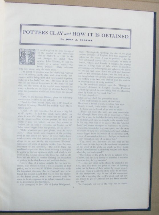 Potters Clay and How it is Obtained