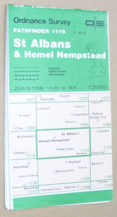 St Albans & Hemel Hempstead. 1:25000 Pathfinder Map Sheet 1119 (TQ 00/10)