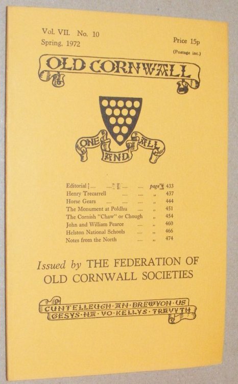 Old Cornwall vol.VII, no.10, Spring 1972