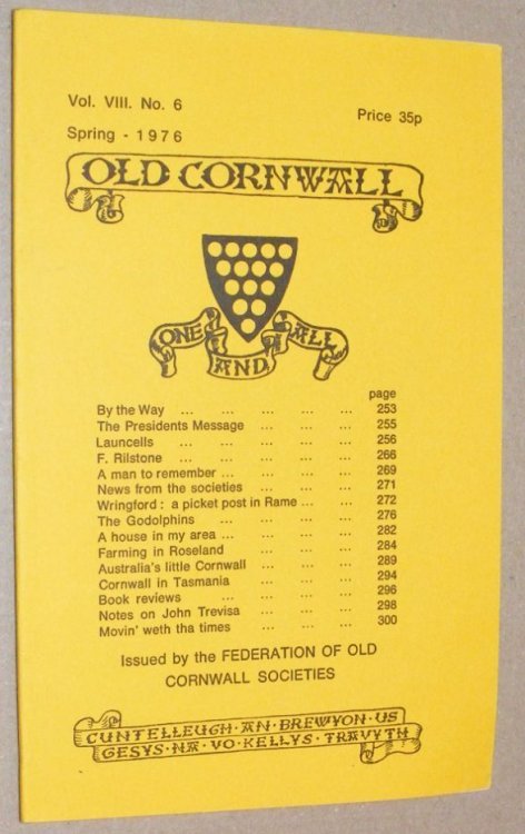 Old Cornwall vol.VIII, no.6, Spring 1976