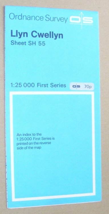 Llyn Cwellyn. 1:25000 First Series Map Sheet SH 55