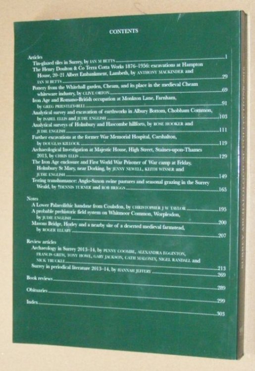 Surrey Archaeological Collections Relating to the History and Antiquities of the County, Vol.99, 2016