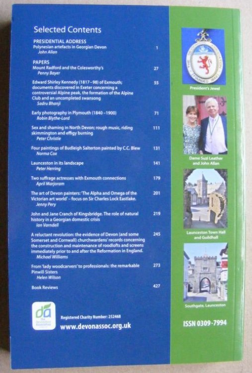 Report and Transactions of the Devonshire Association for the Advancement of Science, Literature and Art Volume 151, Launceston 2019