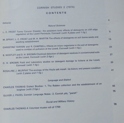 Cornish Studies, Journal of the Institute of Cornish Studies, 2, 1974