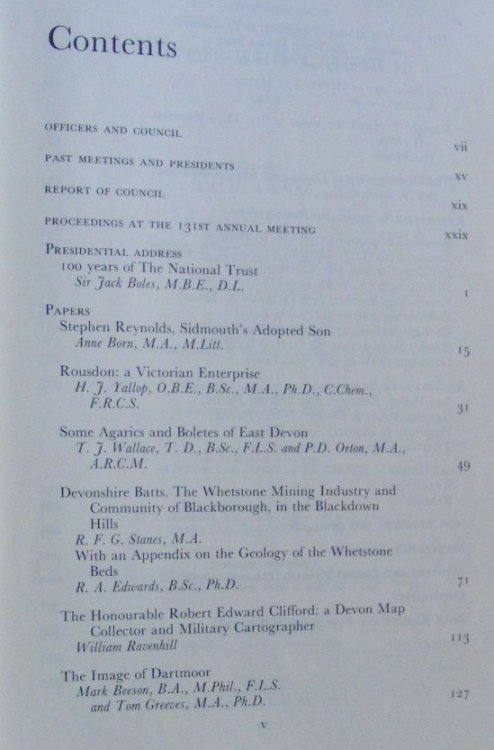 Report and Transactions of the Devonshire Association for the Advancement of Science, Literature and Art Volume 125, Sidmouth 1993