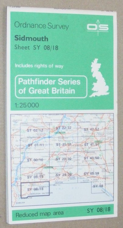 Sidmouth. 1:25000 Pathfinder Map Sheet SY 08/18