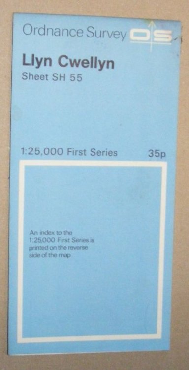Llyn Cwellyn. 1:25000 First Series Map Sheet SH 55