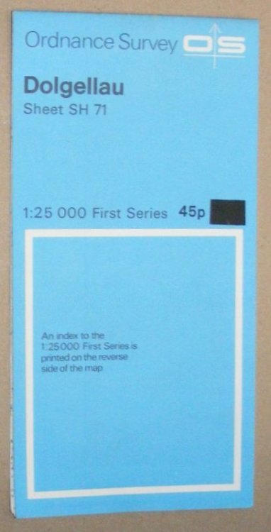 Dolgellau. 1:25000 First Series Map Sheet SH 71